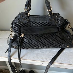 Rebecca Minkoff black leather bag